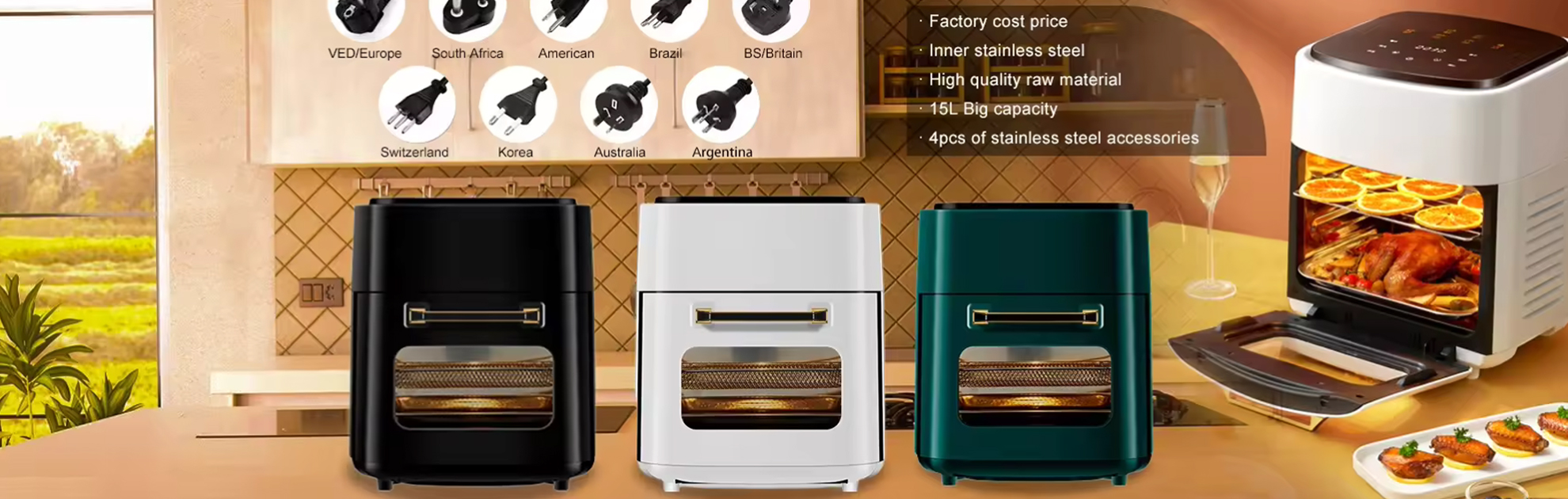 15L oven, air fryer