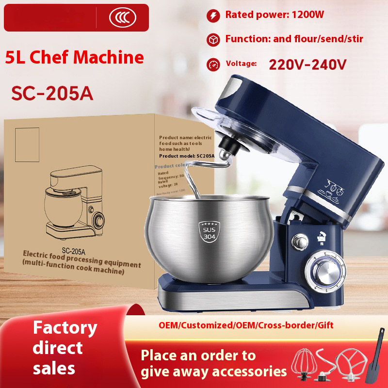 5LChef's machine, dough mixer, blender and egg beater