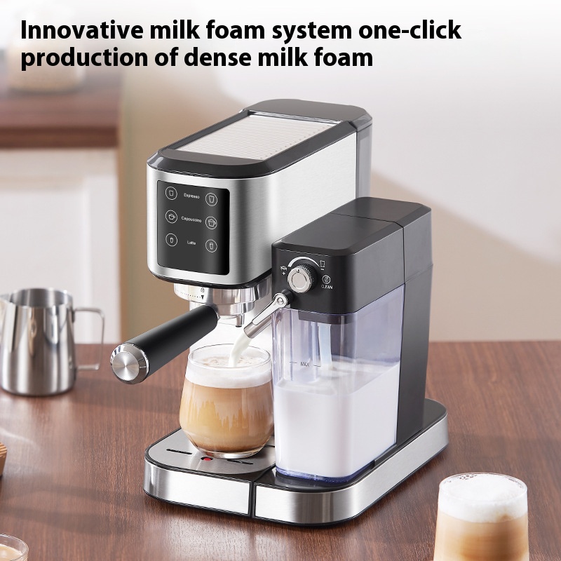 Italian coffee machine with milk box cappuccino